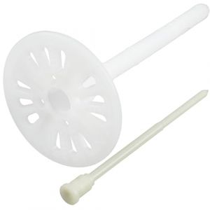 AERZETIX - Ensemble de 10 Chevilles d'isolation à Frapper Ø8x115 mm + 10 Clous 120 mm - en Nylon - Fixation de Panneaux Isolant Plaque Thermique polystyrène extrudé expansé (Tuning, neuf)