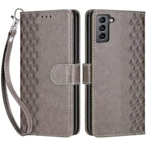 SIENIANLINE Coque pour Samsung Galaxy S22, Etui Protection Housse Premium en Cuir de Portefeuille en Cuir Fermeture Magnétique Flip Case pour Samsung Galaxy S22 Coque (Gris) (DIKAS, neuf)