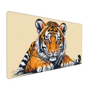 Tapis de Souris Tigre Tapis Souris XXL 600 x 300 mm, Grand sous Main Bureau Gamer Animal Mouse Pad, avec Surface en Caoutchouc Antidérapant, Gaming Mouse Pad Améliore la Précision et la Vitesse H-759 (YOOYLLCY, neuf)