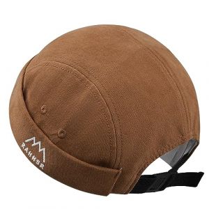 CLAPE Casquette sans Visi&egrave;re Homme Femme Bonnet Port Docker &agrave; 5 Panneaux Cotton Brimless Hat Bonnet Miki Docker Leon Hat Casquette Marin (CLape, neuf)