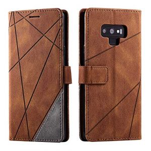 SONWO Coque pour Galaxy Note 9, Etui en Cuir PU Portefeuille Housse Fermeture Magn&eacute;tique und Flip pour Samsung Galaxy Note 9, avec Fermeture Magn&eacute;tique, Marron (SONWO EU STORE, neuf)