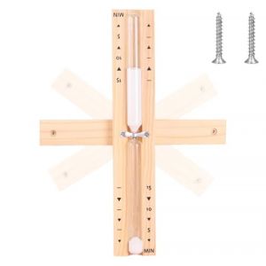 Sablier pour sauna - 15 minutes - Sable naturel blanc + 2 vis en acier inoxydable - Montage mural respectueux de l'environnement - Accessoire Auna - Minuteur - Sablier rotatif (Kaiwend, neuf)