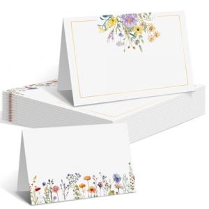 WAXKOP 50 Pièces Marque Place Mariage 5x9CM Porte Nom Table Baptême Cartons Placement Cartes de Nom Anniversaire pour Table Réceptions Fêtes Evénements Célébrations (LUXURY SPENDINGS, neuf)