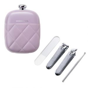 &Eacute;l&eacute;gant ensemble de manucure 4 pi&egrave;ces avec coupe-ongles, lime et cure-oreilles pour les amateurs de beaut&eacute; (ZHIsxin, neuf)