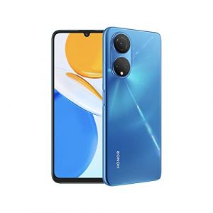 HONOR X7 Smartphone Android 11, 128 Go, 4 Go de RAM, écran lisse 90 Hz, écran FullView de 6,57", caméra arrière Quad 48 MP, adaptateur de charge rapide 22,5 W, batterie 5000 mAh, bleu (ElectroSmartEU, neuf)