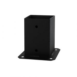 ADGO - Support Poteau Bois 140x140 - &agrave; Visser - Platine de Poteau - Acier Galvanis&eacute; &agrave; Chaud, Rev&ecirc;tement Noir - Ancrage M&eacute;tallique, Fixation de Poutre, Cl&ocirc;ture, Structures en Bois en Ext&eacute;rieur (ADGOsklep, neuf)