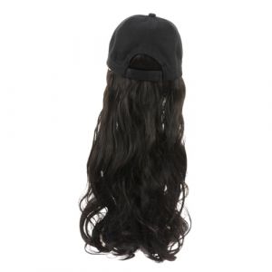 HONITANO Casquette à Visière Perruque Ondulée Longue Extensions de Bouclés Synthétiques pour Halloween et Cosplay (LUWELI, neuf)