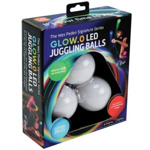 Fun in Motion LED Juggling Balls Glow Balls &ndash; Unique Glow.0 Technology LED Ball with 22 Vibrant Color Light Modes & Patterns &ndash; USB Rechargeable, Soft-Core, Pro-Weighted Light Up Ball (Set of 3) (Fun In Motion Toys, neuf)