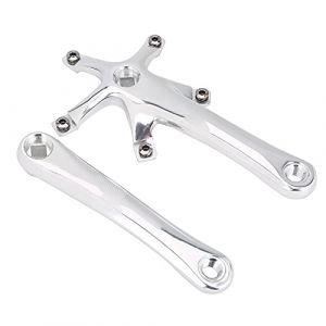 SUNGOOYUE Pédalier de Vélo, Ensemble de Bras de Manivelle de Vélo, Manivelle Gauche et Droite en Alliage de Vélo de Route de Montagne de 170 Mm pour Plateau de Route Simple et Deux Pièces, (Argent) (Voshowylor, neuf)