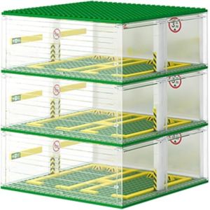 Mapille Garage pour Voitures Speed Champions, 3-Couches Vitrine Voiture, Parking Voiture Mod&eacute;lisme, Garage &agrave; Briques DIY, Carport Compatible avec Les Grandes Marques, sans Voitures (Laukra special SIA, neuf)