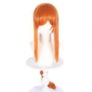 RiRaku Anime Cosplay Perruque Flamme Orange Long Halloween Costume Cosplay Perruque,pour F&ecirc;te Carnaval No&euml;l (ZouPingPengQiJianZhuGongChengYouXianGongSis, neuf)