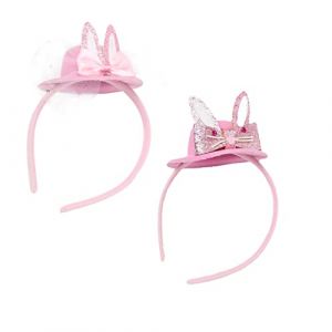 PAMINGONO 2 Pièces Bandeau Accessoire De Cheveux De Fête Mini-lapin Coiffe Pour Pâques Coiffe D'oreille De Lapin -tête Oreilles De Lapin Coiffe De Pâques Coiffe De Fête Feutre Rose (ndunk, neuf)