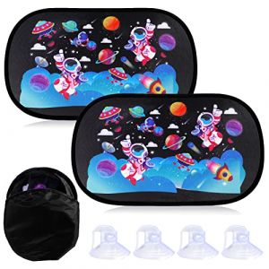 2 Pièces Pare-Soleil Voiture Bébé, Espace Pare-Soleil pour Voiture, Bloquer Les Rayons UV, Pare Soleil Auto-Adhésifs Vitre Laterale par Protege Soleil Voiture Arrière Enfants et Animaux (Mxcwir EU, neuf)
