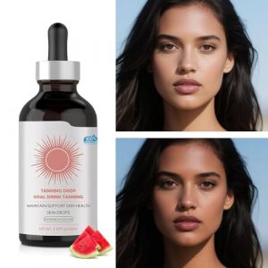 Gouttes Autobronzantes pour le Visage - Gouttes Autobronzantes à l'Extrait de Pastèque | Bronzeur Hydratant et Doux à la Teint Naturel et Profond pour Hommes et Femmes - Utilisation sur Corps, Dos et (chaojiu, neuf)