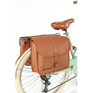 Via Veneto the Original - Sacs latéraux vintage pour vélo, couleur cuir marron, sac arrière rétro pour vélo de ville, adulte homme femme unisexe, taille unique, fabriqué en Italie (Bazam Store, neuf)