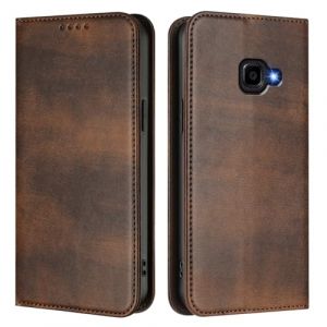 GOGME Coque pour Samsung Galaxy Xcover 4 / Xcover 4s, &Eacute;tui Portefeuille en Cuir avec Protection RFID, Housse de Protection avec Support et Fentes pour Cartes - Marron (KERUN EU, neuf)