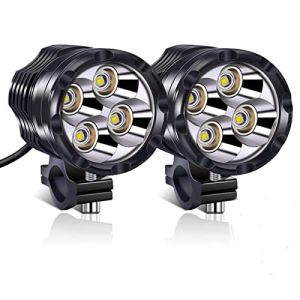 Biqing 40W Phare Moto Feux Additionnels LED, 2Pcs Phares Avant Phares suppl&eacute;mentaires pour moto 12/24V Anti Brouillard Projecteur Spot pour Truck Moto Quad Scooter (jose201606, neuf)