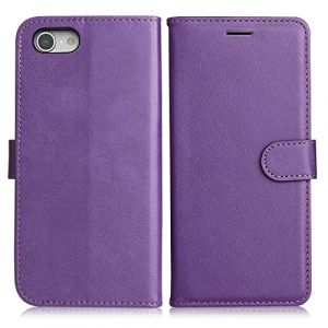 DENDICO Coque pour iPhone SE 2022 / iPhone SE 2020 / iPhone 8 / iPhone 7, PU en Cuir Coque Portefeuille &Eacute;tui Housse, Design Classique TPU Coque pour iPhone SE 2022 / SE 2020/8 / 7, Violet (DENDICO, neuf)