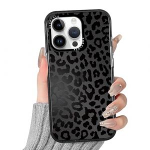 Yirlbey L&eacute;opard Coque pour iPhone 14 Pro, Aesthetic Vache Motif &Eacute;tui Vache Design Housse pour Filles, Transparente Silicone Cover Antichoc Anti-Rayures Protection Case pour iPhone 14Pro 6,1", Noir (XUPINBO, neuf)