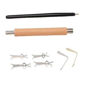TIKATARER Ensemble d'outils Magn&eacute;tiques pour Ongles, Aimant pour Nail Art avec Manche en Bois de H&ecirc;tre, Outil d'effets 3D avec Guides C&oelig;ur et Lapin, Id&eacute;al pour la Maison et les Voyages (Yincefy, neuf)