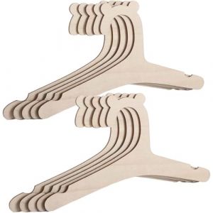 GGUFAY Cintre Bebe, 10 Pi&egrave;ces Cintre Enfant, Ceintres pour Enfant, Cintre en Bois pour b&eacute;b&eacute;, Forme dours Mignon, Design rainur&eacute;, pour la d&eacute;coration, Suspendre des v&ecirc;tements (12,1 x 22,8 cm) (Rfervgauk, neuf)