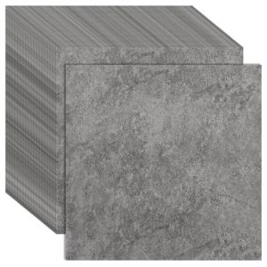 CYEER Lot de 40 Dalles PVC Adh&eacute;sives Sol 30x30cm, Rev&ecirc;tement de Sol Vinyle Autocollant Effet Pierre Grise Moderne, Dalles de Sol Imperm&eacute;ables pour Cuisine et Salle de Bain, R&eacute;novation DIY - 3,6 m&sup2; (CYEER, neuf)