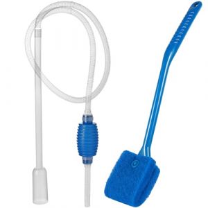 Annickee Siphon Aquarium pour Le Nettoyage, Aspirateur Aquarium avec Brosse de Nettoyage, Pompe Nettoyage Aquarium, Siphon Pompe De Nettoyage Manuel, Fish Tank Aspirateur, Nettoyage Aquarium Gravier (Changyao, neuf)