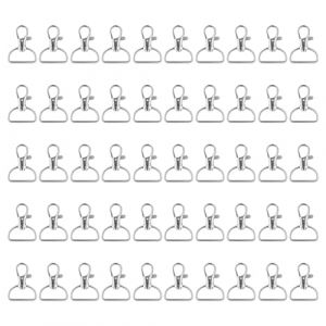 50 Pièces Porte-clés Rotatif, Mousqueton Porte clé, Fermoirs Mousqueton 25 mm, Clé De Crochets Anneaux, pour Porte-clés, Sacs à Main, Projets de Couture et Bricolage, Anneaux en D Robustes Antirouille (pingdingshanxiaoyaoshangmaoyouxiangongsi, neuf)