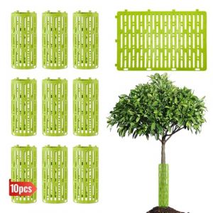 alouweekuky Lot de 10 Protection Tronc Arbre en Plastique (20 X 30 cm), Extensible Protection Arbre avec Trous D'Aération, Grande Protection Contre Les Rongeurs, Tondeuses (GUANZE-UK, neuf)