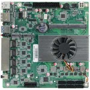 HKUXZR N150 Carte m&egrave;re industrielle NAS 4 c&oelig;urs 4 fils Processeur basse puissance 4 x 2,5 G i226 r&eacute;seau M.2 Slot 6 x SATA DP HDMI 2.0 PCIE &times; 1 .1 x M2_ SSD NVME/NGFF+ 1 x M.2_ NVME (MINI PC Specialized stores, neuf)