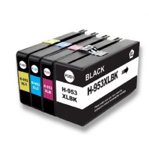 illico 953XL Cartouches d'encre de Remplacement pour HP 953 XL Multipack Compatible avec HP Officejet Pro 7740 8710 8715 8718 8720 8725 8728 8730 8740 8210 (4 (1N+1C+1M+1Y)) (illicoencre, neuf)