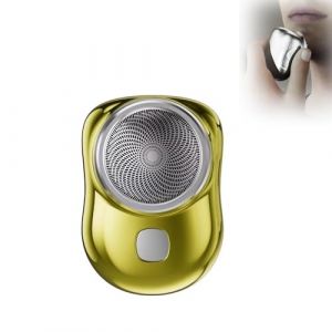 FJZFXKZL Zao Mini rasoir hommes 2024, rasoir &eacute;lectrique Zao for hommes, mini rasoir USB, rasoir &eacute;lectrique lavable de poche Portable humide et sec(Gold) (FJZFXKZL-FR, neuf)