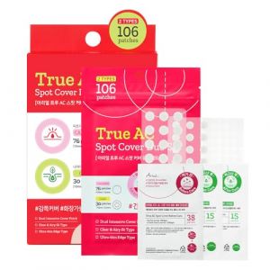 Ariul Patch pour couvrir les points noirs True AC Spot Cover, patchs avant et apr&egrave;s, soulagement rapide des points noirs, patchs plasta patch + patchs hydrocollo&iuml;des (AmarinaBeauty Com, neuf)