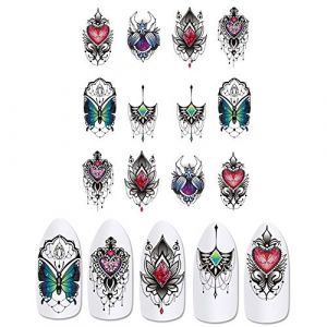 Nail Art Stickers Stickers Beau Papillon Lustre P&eacute;tale Nail Art Autocollant Transfert de Eau Decal Manucure - STZ620 Durable et UtileTraitement durable (Jiayang Hongye Trading, neuf)