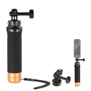 Neewer Poign&eacute;e Flottante pour cam&eacute;ra d'action avec Adaptateur de Montage &agrave; d&eacute;gagement Rapide, Adaptateur &agrave; vis de 6,35 mm et dragonne, kit d'accessoires de poign&eacute;e sous-Marine Compatible avec GoPro (Zheshesuipian Tech, neuf)