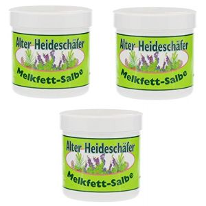 Kr&auml;uterhof Baume de baume Alter Heidesch&auml;fer Lot de 3 bo&icirc;tes de 250 ml de graisse &agrave; traire 3 x 250 ml (Betzshop, neuf)