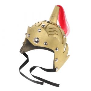 SOPOTUTU Casque De Chevalier Garçon Fille Style Casque Chinois Ancien Doré Accessoire De Cosplay Théâtre Halloween Léger Et Confortable Pour Spectacles Et Fêtes (chenluwei, neuf)