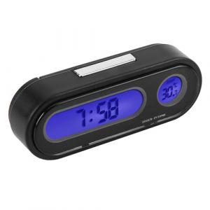VOBOR Horloge de Voiture, Thermomètre de Voiture, Voltmètre, 2 en 1, Mini Horloge Électronique pour Intérieur de Véhicule de Voiture, Horloge Numérique LED, Thermomètre Voltmètre (Vobor-EU, neuf)