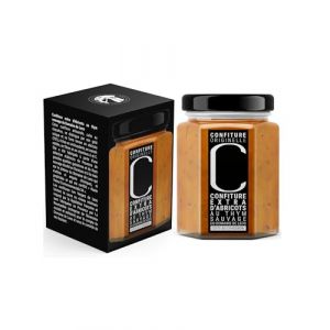 LEOS - Confiture Extra Abricot au Thym Sauvage - C DE LEOS - 323g avec &eacute;tui - Cuite au Chaudron en Provence - 100% Artisanale & Naturelle - 70% de Fruits - Sans Conservateur & Sans Colorant (Domaine de Leos, neuf)