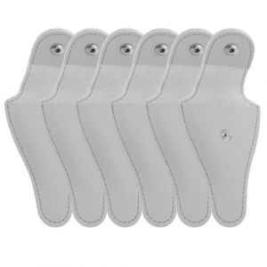 LALADEFIEE 6 Pi&egrave;ces PU Housse Protectrice Antid&eacute;rapante pour Coupe-cuticules et Ciseaux &agrave; Ongles Pochette de Rangement pour Kit Manucure Protection les Rayures Gris (Yowanr, neuf)