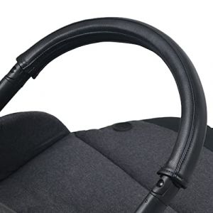 gogolotom Housse de poignée en cuir synthétique compatible avec les poussettes Cybex Melio Carbon - Housse de protection pour accoudoir de poussette (pour pare-chocs de bébé, noir) (jinxiangxianxiaoerduoshangmaoyouxiangongsi, neuf)