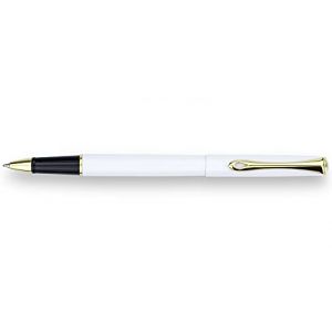 DIPLOMAT - Stylo Roller Traveller - Blanc Doré - Léger et Résistant - Écriture Fine et Confortable - Design Distingué - Savoir Faire Traditionnel - Garantie 5 Ans - D40705030 (MyHomeBoutique, neuf)