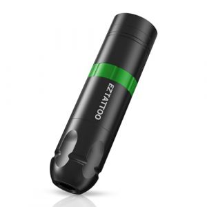 EZ Machine à Tatouer Sans Fil - Machine à Ecrire pour le Tatouage avec Batterie 1500mAh Alimentation pour les Débutants et les Artistes du Tatouage (Caster S Vert) (EZTATTOO, neuf)