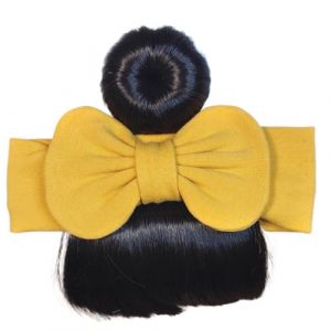 Perruque Bowknot Bangs - Perruque de bain pour enfant - &Eacute;lastique - Accessoire de coiffure doux pour la peau - Perruque Bowknot pour le style des enfants - Parfaite pour les spectacles sur sc&egrave;ne, les (cdjyyxgs, neuf)
