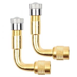 AMZSKU Lot de 2 rallonges de valve à 90 degrés, rallonge de valve en cuivre pour valve d'angle de valve de voiture, valve de pneu pour voiture, moto, vélo, scooter (amzsku, neuf)