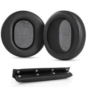 MMX300 DT770 Coussinets compatibles avec Beyerdynamic MMX 300/DT 990 Pro/DT 770 Pro/DT770/DT990/Custom One Pro Plus Coussinets pour casque avec cuir prot&eacute;in&eacute; plus doux et mousse haute densit&eacute; (SONGYUN, neuf)