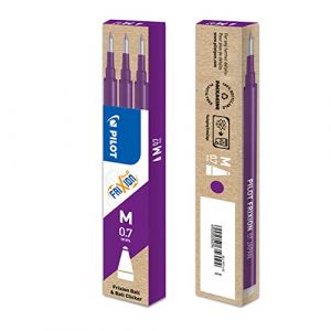 Pilot FRIXION Lot de 2 paquets de 6 recharges moyennes &ndash; Pointe de 0,7 mm &ndash; Encre violette (OMGHC., neuf)