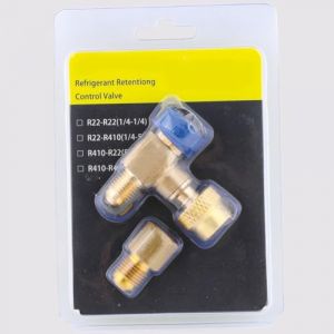 Soupape de sécurité en cuivre à 90 degrés pour climatisation R2232410 Adaptateur de connecteur adapté pour systèmes de climatisation R22 R32 R410 avec design résistant aux fuites (A) (ZHIHEHUI, neuf)