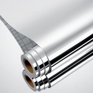 Yenhome Flexible Miroir Mural Adhesif Papier peint Argenté Film Adhésif pour Meuble 40×500cm Résistant à l'Eau Film Miroir Adhesif Papier Autocollant pour Meuble Salle de Bain Cuisine Porte (LCEURO, neuf)