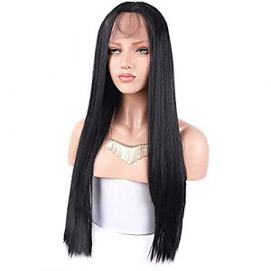 Perruque Européenne Et Tendance Confortable Pour Femme Avec Dentelle Frontale, Cheveux Longs Et Raides, Ensemble De Perruque Réaliste De 26 Pouces (Taille : 22 Pouces) (22 Pouces) (ydxdsp, neuf)